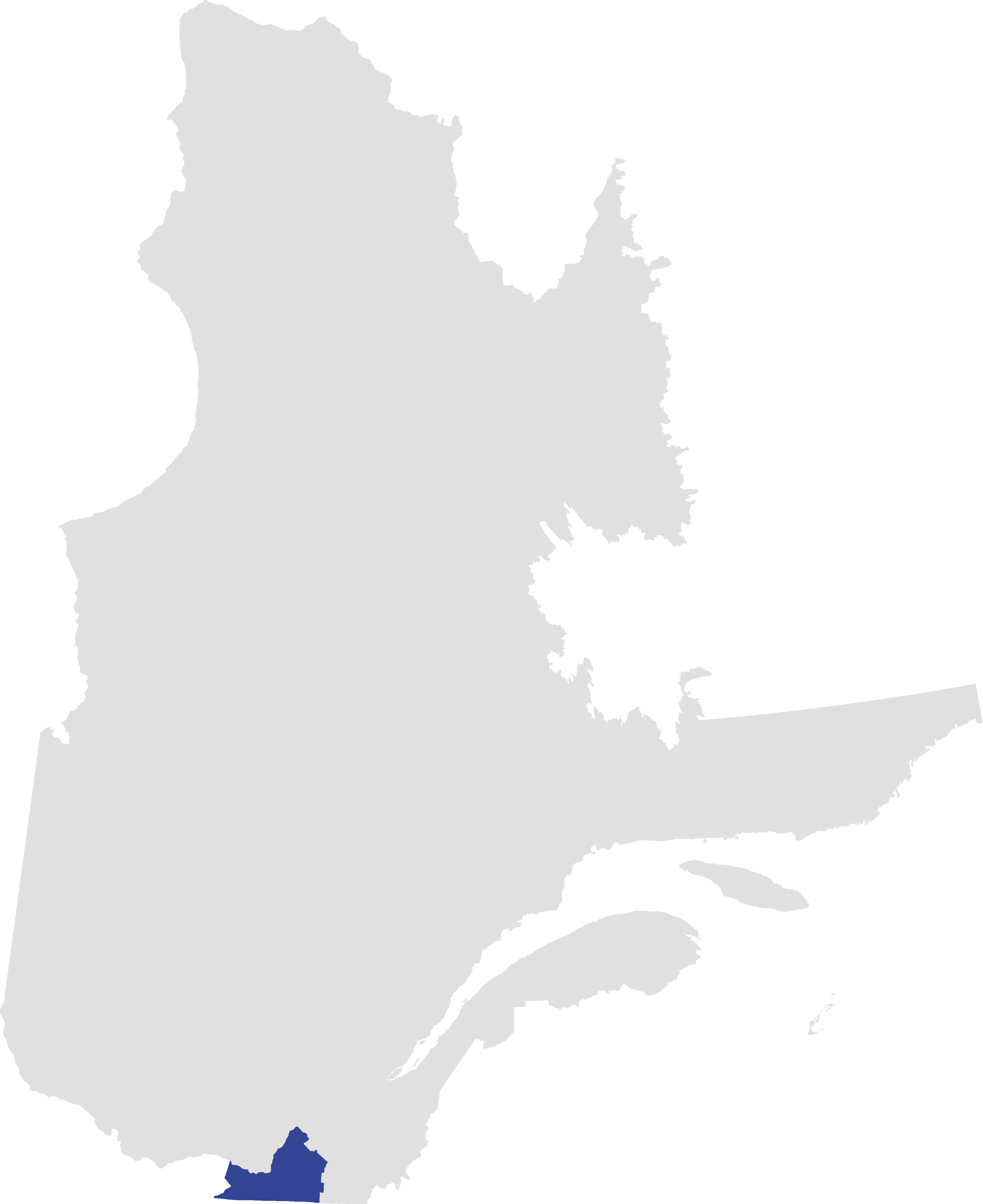 Quebec MRC Québec Location Map Montere