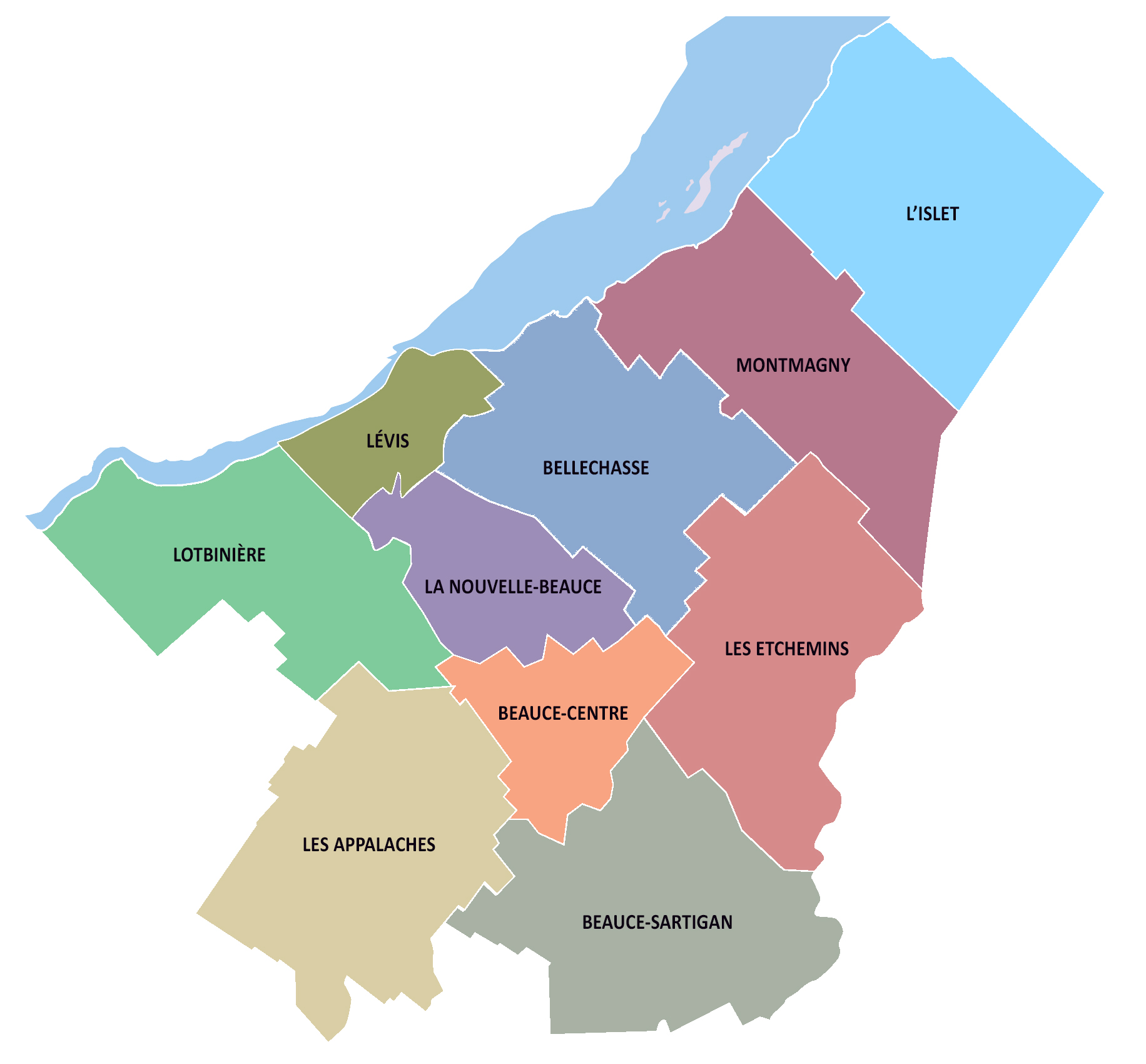 Carte municipalités
