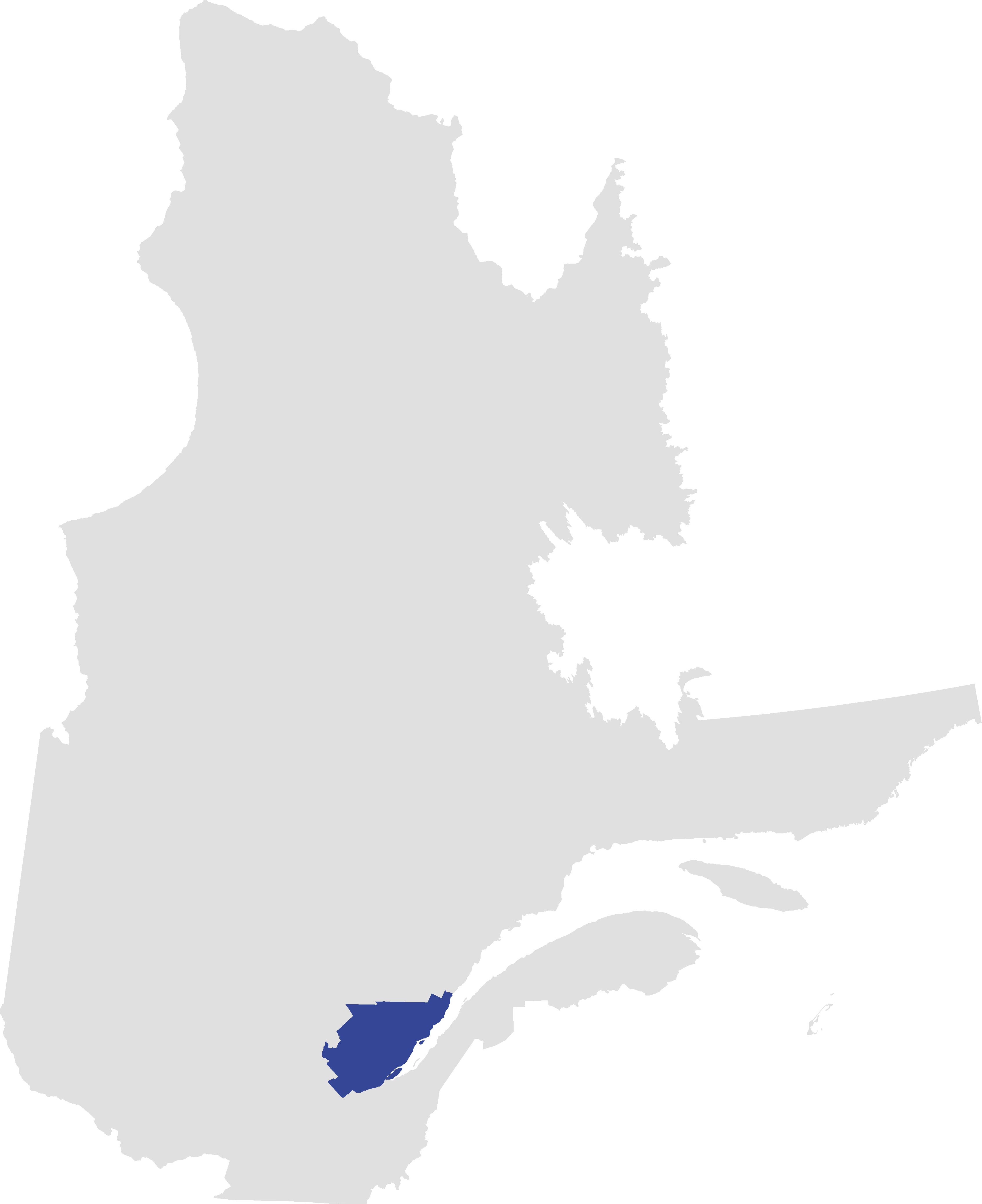 Quebec MRC Québec Location Map QC