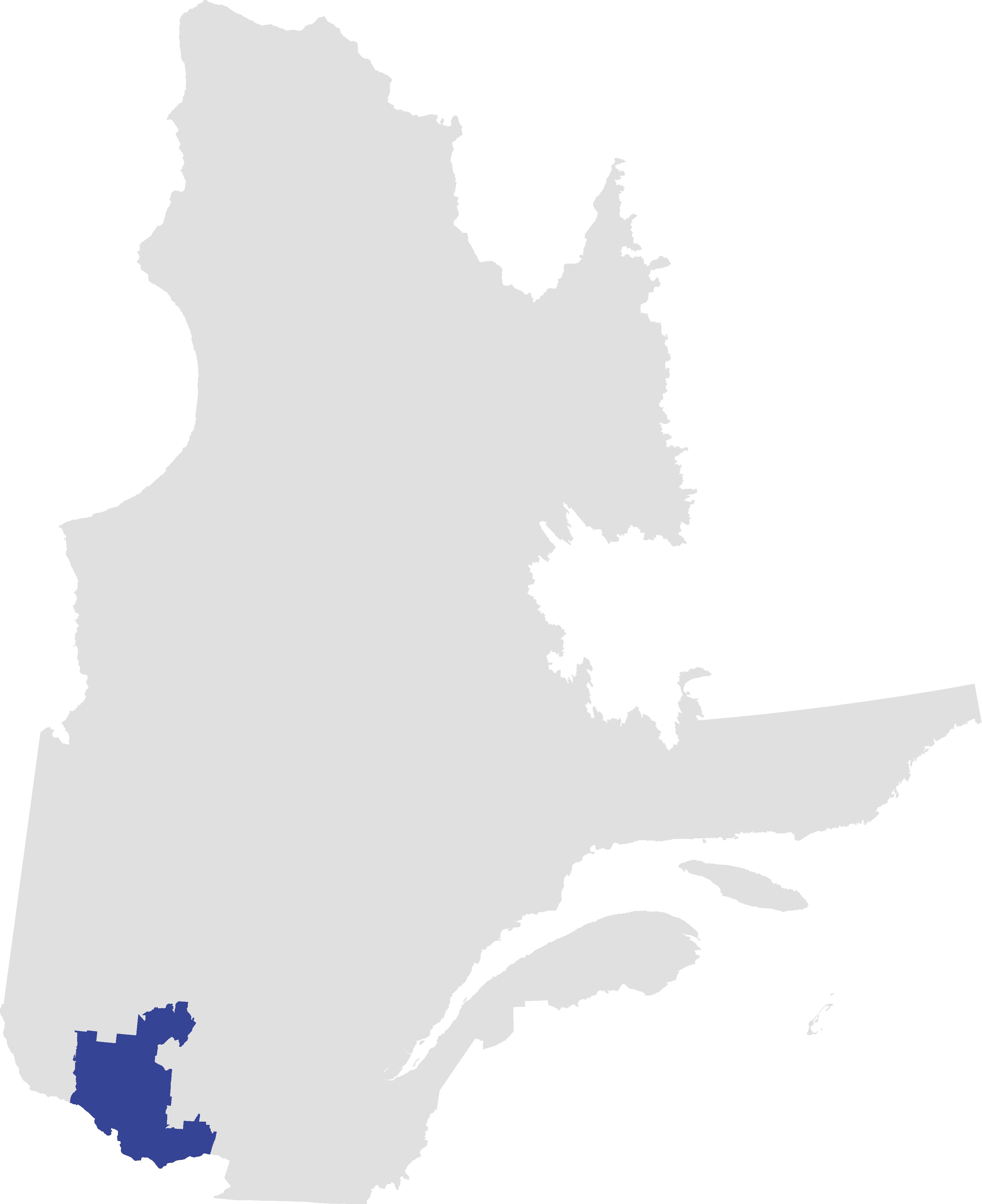 Quebec MRC Québec Location Map Out